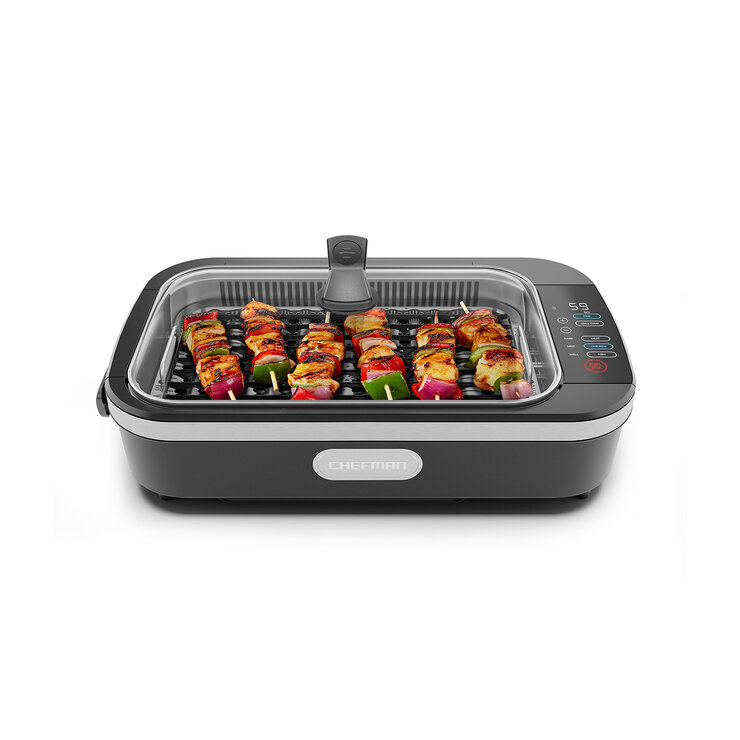 Chefman, Parrilla Eléctrica Para Interiores Libre De Humo con Termómetro — Imagen 2 de 4