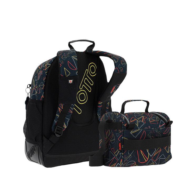 Set Escolar Mochila y Lonchera Color Negro Totto — Imagen 3 de 4