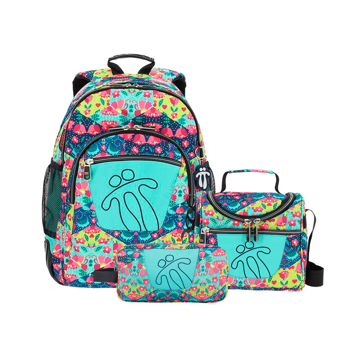 Set Escolar Mochila, Lonchera y Estuche Multicolor Totto — Imagen 1 de 4