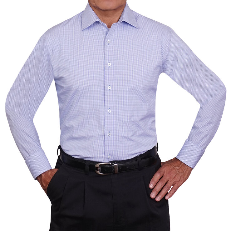 Emporio Colombo Camisa de Vestir, Estampado Mascota Azul, para Caballero, Diferentes Cortes y Tallas — Imagen 1 de 4