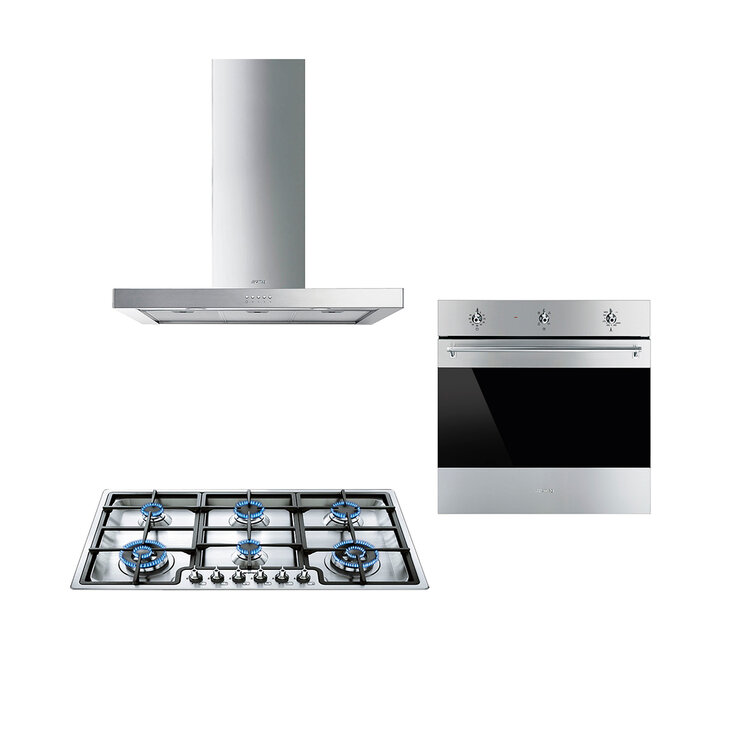 Combo Parrilla, Campana y Horno 90 Cm Smeg — Imagen 1 de 4