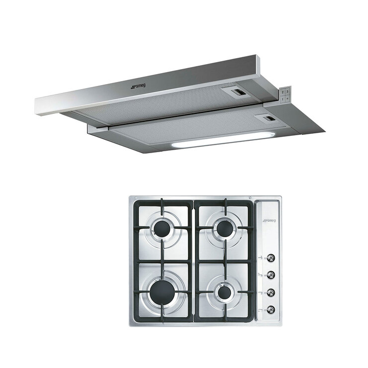 Combo Parrilla y Campana 60 cm Smeg — Imagen 1 de 4