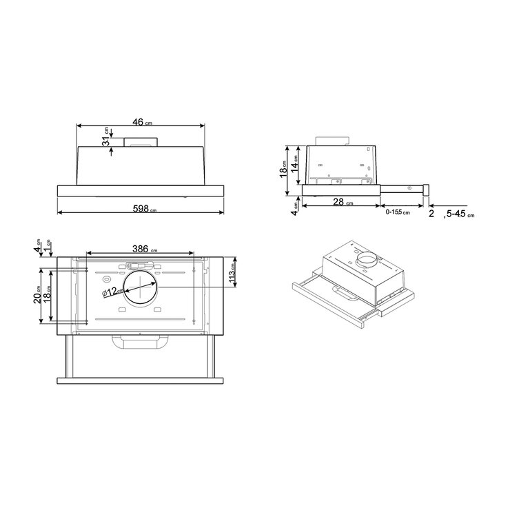 Combo Parrilla y Campana 60 cm Smeg — Imagen 4 de 4