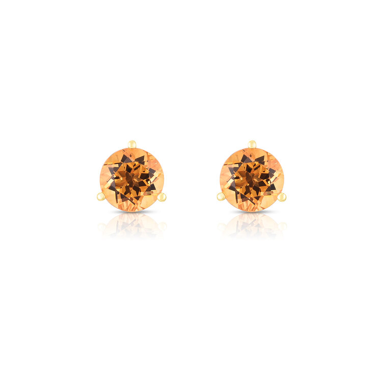 Aretes de Citrino, Oro Amarillo de 14kt — Imagen 2 de 3