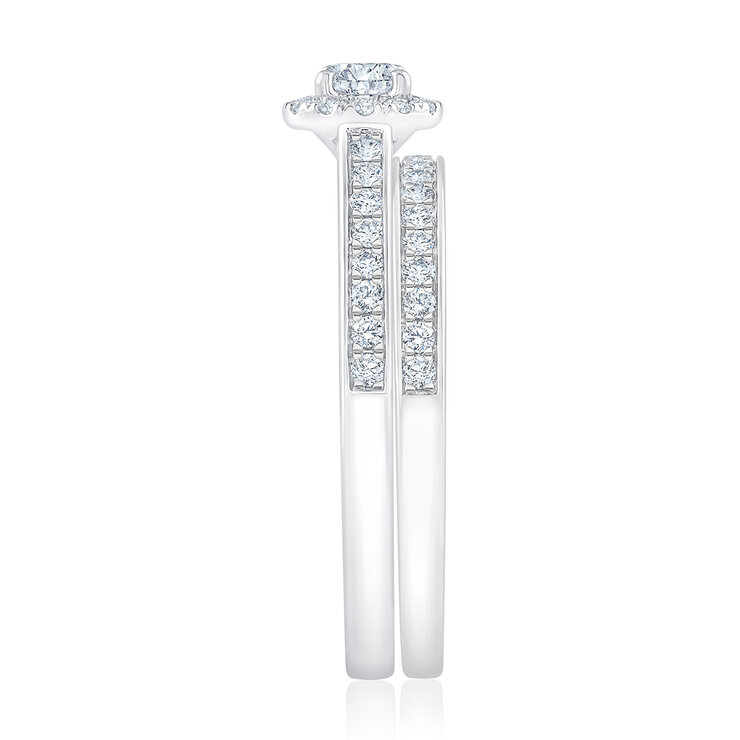 Anillo de Compromiso, 0.65ctw Diamantes, Oro Blanco de 14Kt — Imagen 3 de 4