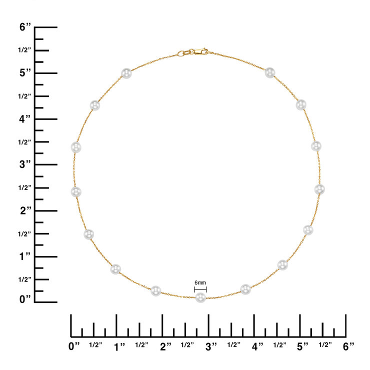Collar de Perla, 43.18cm, Oro Amarillo de 14K — Imagen 3 de 4