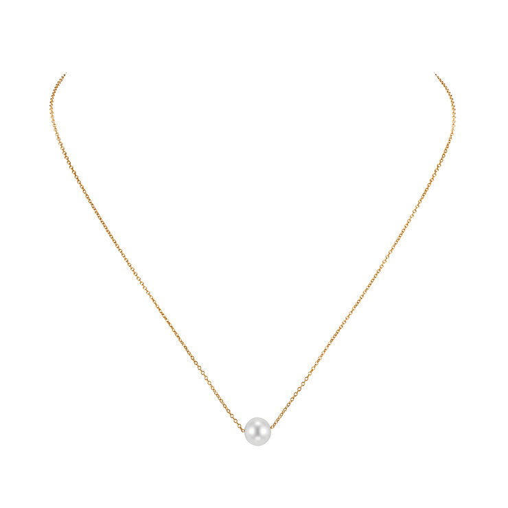 Dije de Perla, 8-9mm, Oro Amarillo de 14K — Imagen 3 de 4