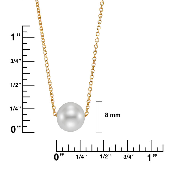 Dije de Perla, 8-9mm, Oro Amarillo de 14K — Imagen 4 de 4
