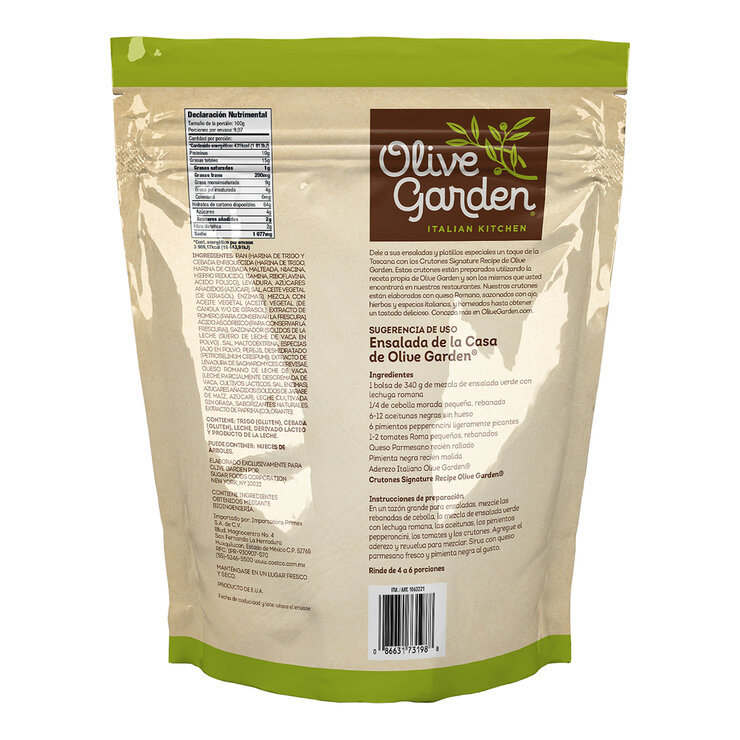 Olive Garden Crutones Ajo y Queso Romano 907 g — Imagen 2 de 2