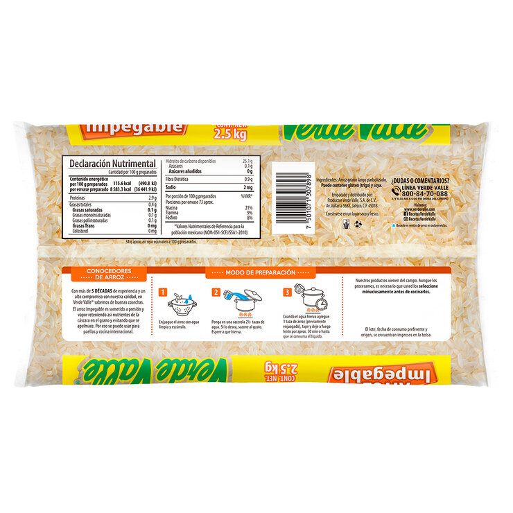 Verde Valle Arroz Impegable 2.5 Kg — Imagen 2 de 4