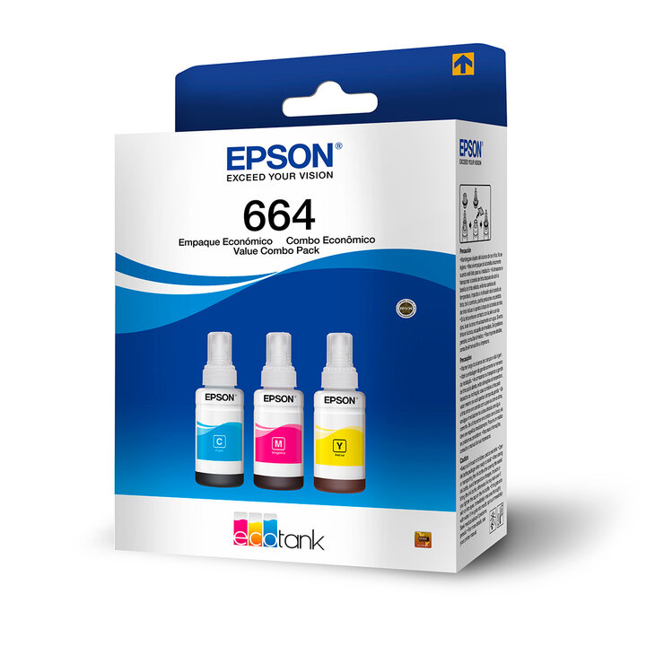 Epson Paquete de 3 Tintas Ecotank 664  — Imagen 1 de 3