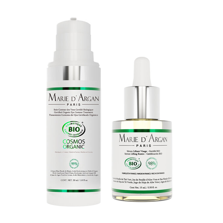 Marie D'Argan, Sérum Lifting Rostro + Crema Contorno de Ojos, Natural,  Orgánico y  Vegano