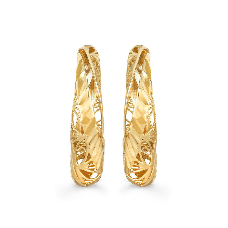 Aretes, Oro Amarillo de 14K — Imagen 2 de 4