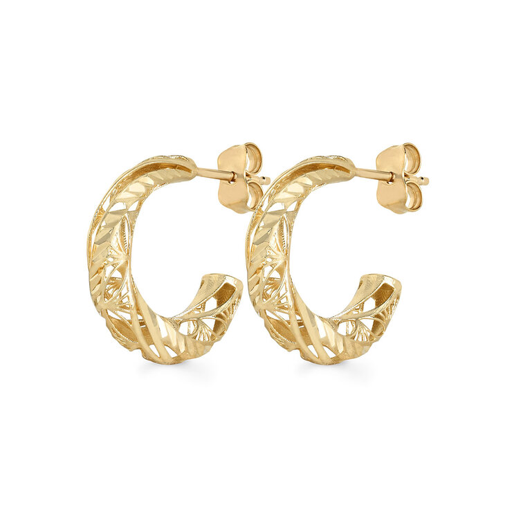 Aretes, Oro Amarillo de 14K — Imagen 4 de 4