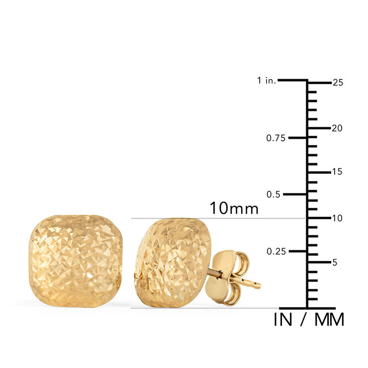 Aretes de Poste, Oro Amarillo de 14K — Imagen 4 de 4