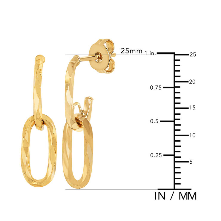 Aretes, Colgantes, Oro Amarillo de 14k — Imagen 2 de 3