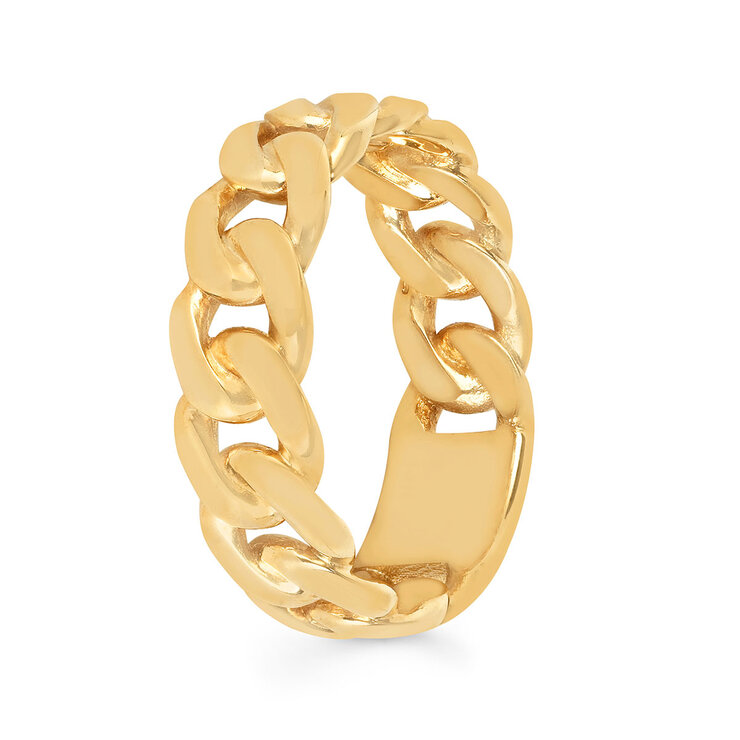 Anillo, 6.7mm, Oro Amarillo de 14K, Talla 10 — Imagen 3 de 4