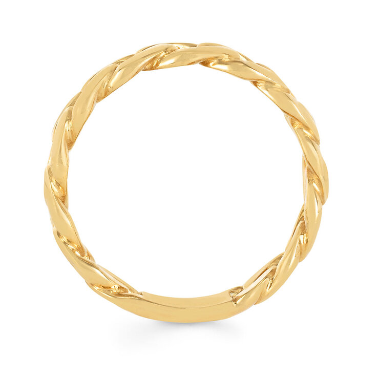 Anillo, 6.7mm, Oro Amarillo de 14K, Talla 10 — Imagen 4 de 4