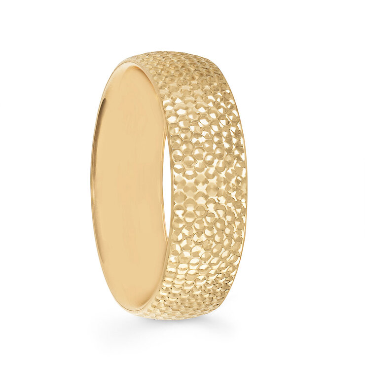 Argolla de matrimonio, Comfort Fit, 6mm, Oro Amarillo de 14K, Talla 7 — Imagen 4 de 4