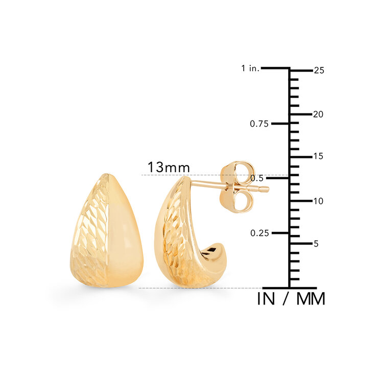 Aretes, Oro Amarillo de 14K — Imagen 4 de 4