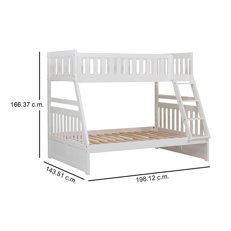 Homelegance, Galen Litera Individual / Matrimonial Color Blanco — Imagen 3 de 3