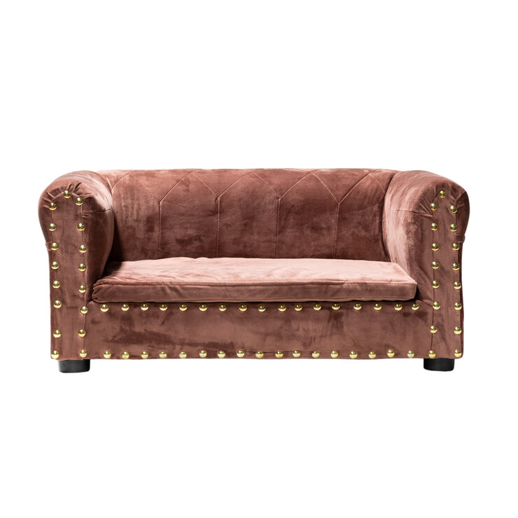 Maypet, Cama para Perro, Raza Pequeña , Diseño con Estoperoles, Terciopelo Color Rosa  " — Imagen 3 de 4