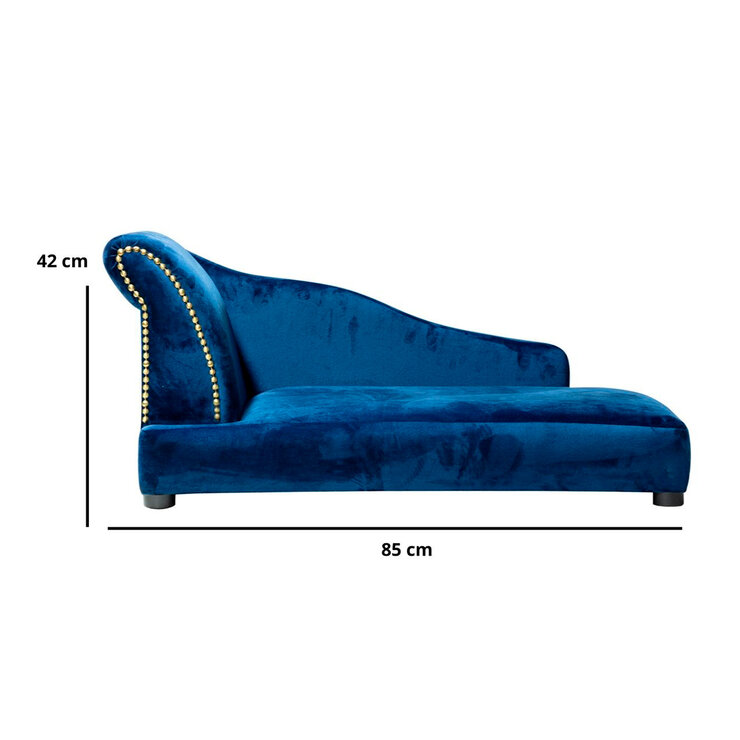 Maypet, Cama para Perro,  Modelo Cleopatra , Terciopelo Color Azul — Imagen 3 de 4
