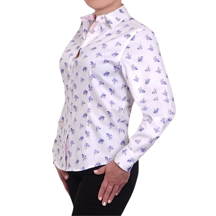 Emporio Colombo, Blusa de Vestir Estampada, Corte Slim, Varias Tallas, para Dama — Imagen 2 de 3