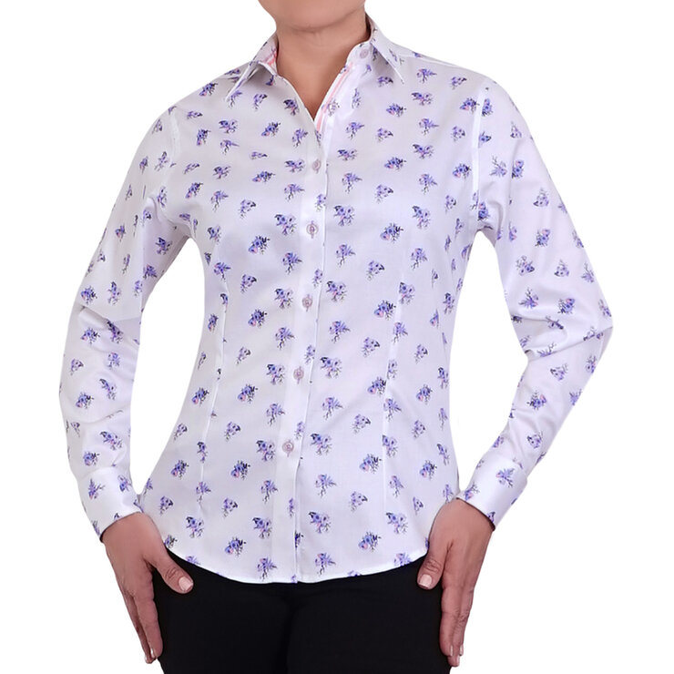 Emporio Colombo, Blusa de Vestir Estampada, Corte Slim, Varias Tallas, para Dama — Imagen 1 de 3