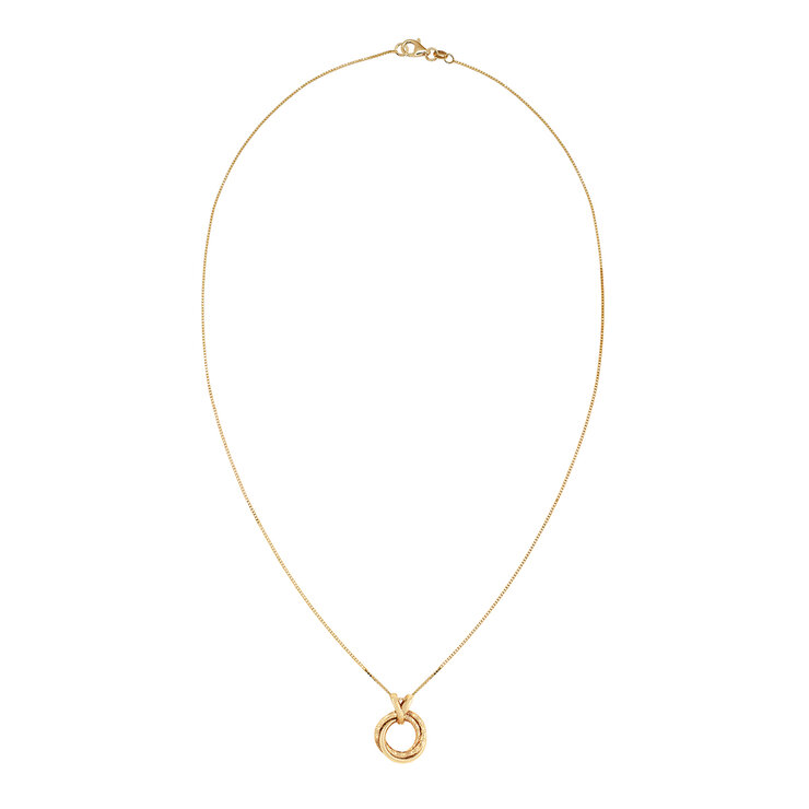 Dije, Triple Nudo de Amor, Oro Amarillo de 14k — Imagen 3 de 4