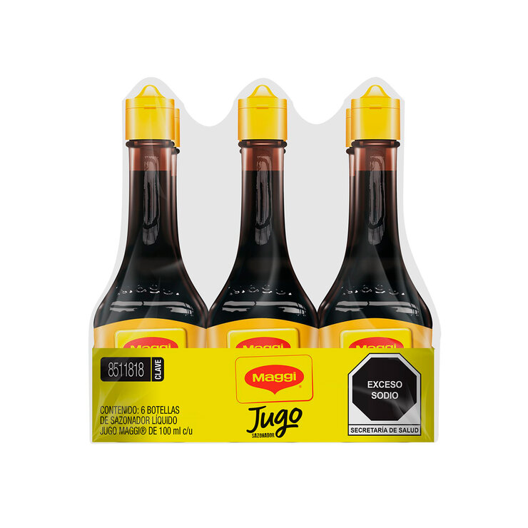 Jugo Maggi Sazonador 6 pzas de 100 ml — Imagen 1 de 4