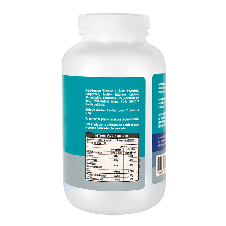 Naturagel Betaglucano con Vitamina C y Zinc 160 Cápsulas — Imagen 3 de 4
