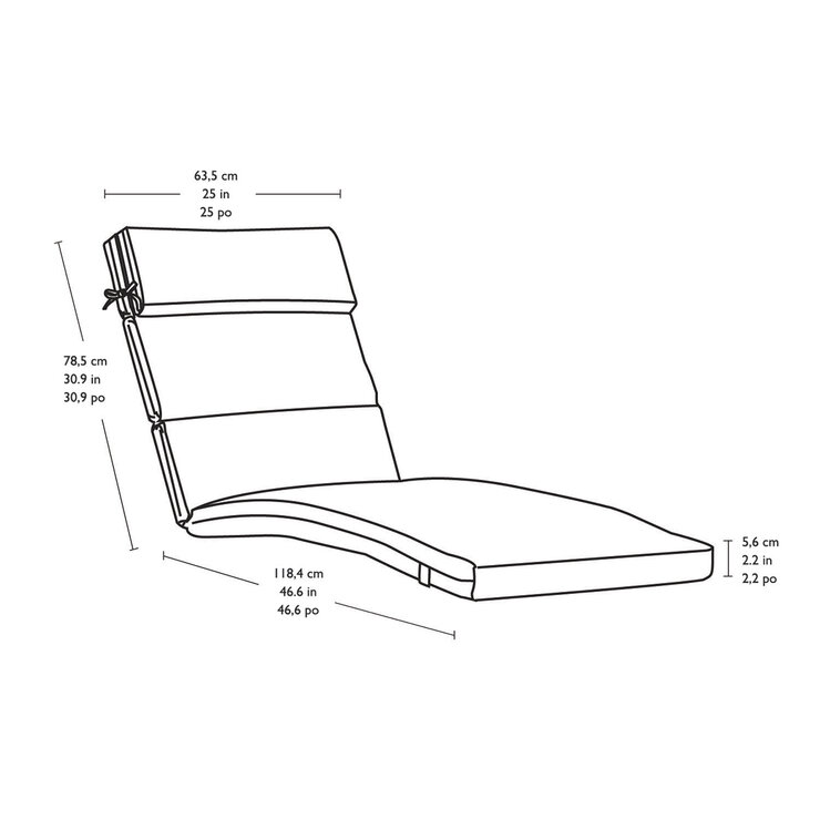 Peak Season, Cojines Para Silla Reclinable Rojos, 2 piezas — Imagen 4 de 4