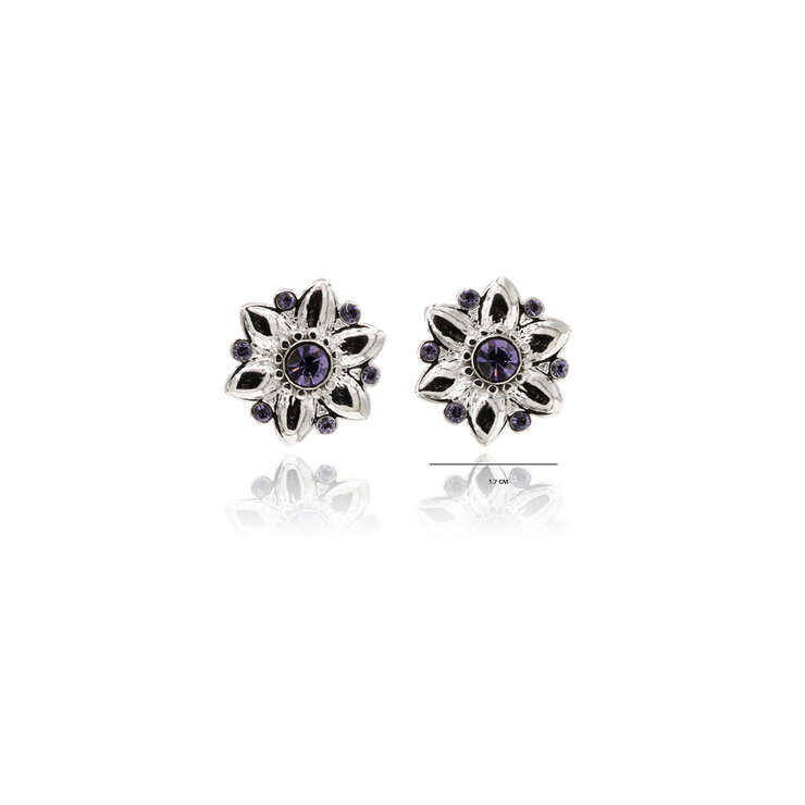 Mayfer, Juego de Collar, Aretes , Anillo y Pulsera con Diseño de Flor, con Cristal Austríaco — Imagen 4 de 4