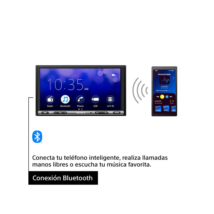 Sony XAV-AX3200 Pantalla Táctil con Bluetooth y Apple CarPlay/Android Auto de 6.95”  — Imagen 3 de 4