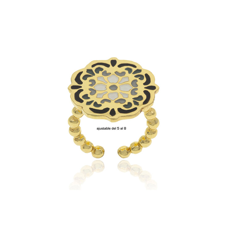 Mayfer,  Juego de Collar, Anillo, Pulsera y Aretes con Diseño de Mandalas — Imagen 2 de 4