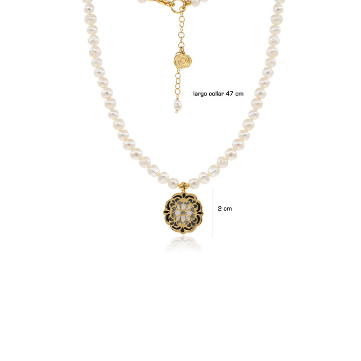 Mayfer,  Juego de Collar, Anillo, Pulsera y Aretes con Diseño de Mandalas — Imagen 3 de 4