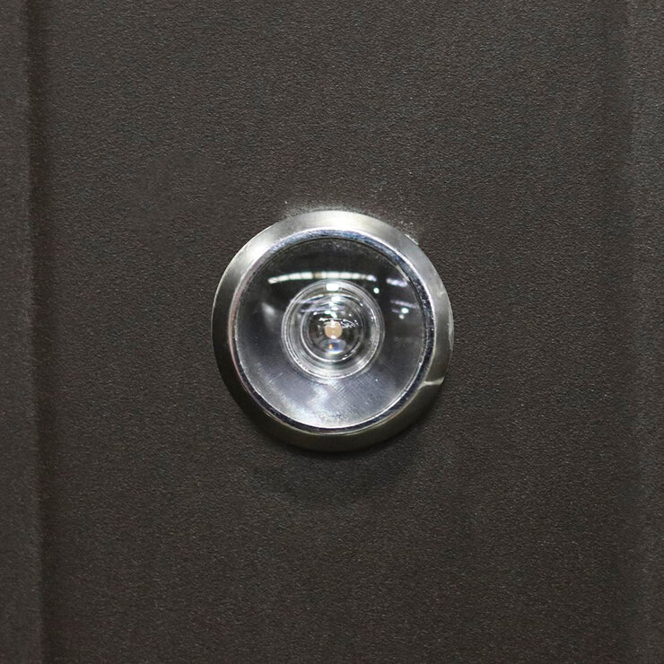 International Door Supply, Puerta de Seguridad Sofia con Fijo Derecha Chocolate — Imagen 3 de 4
