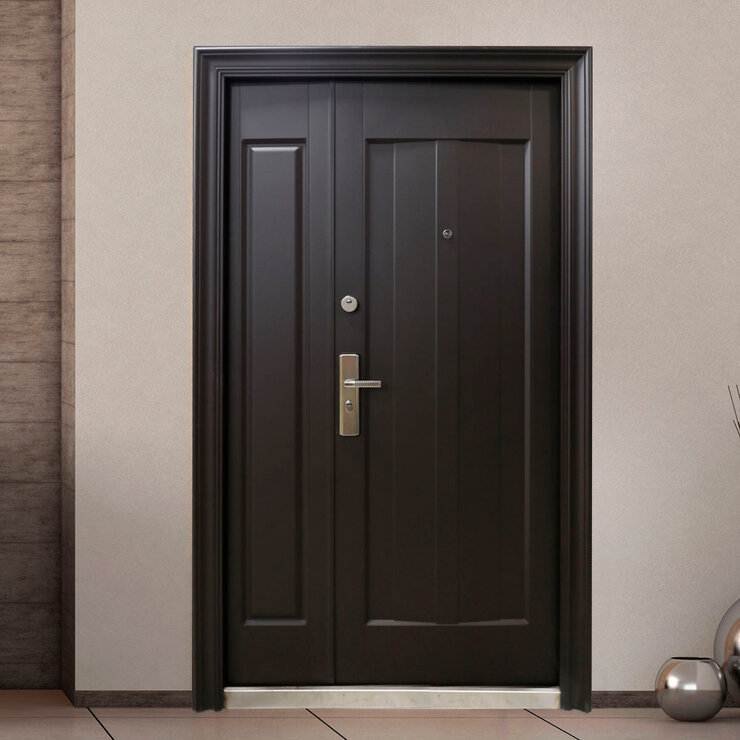 International Door Supply, Puerta de Seguridad Sofia con Fijo Derecha Chocolate — Imagen 4 de 4