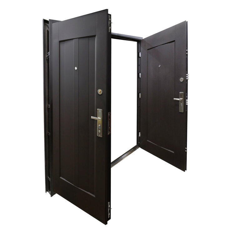 International Door Supply, Puerta de Seguridad Sofia Doble Chocolate — Imagen 2 de 4