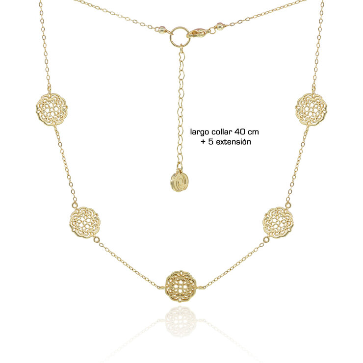 Mayfer, juego de Aretes y  Collar Decorado con Mandalas, Aleación de Metal  — Imagen 3 de 4