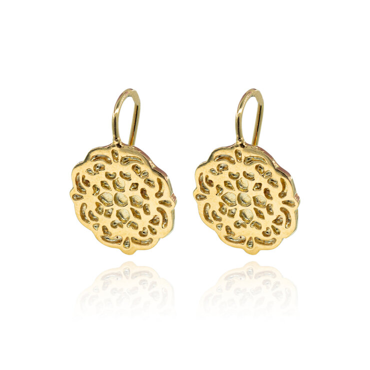 Mayfer, juego de Aretes y  Collar Decorado con Mandalas, Aleación de Metal  — Imagen 4 de 4
