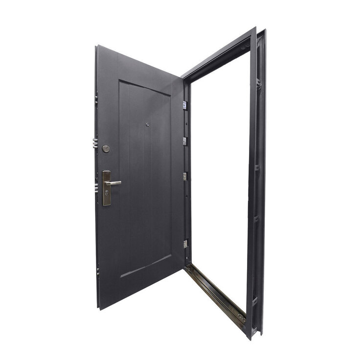 International Door Supply, Puerta de Seguridad Sofia Derecha Gris Oxford — Imagen 2 de 4