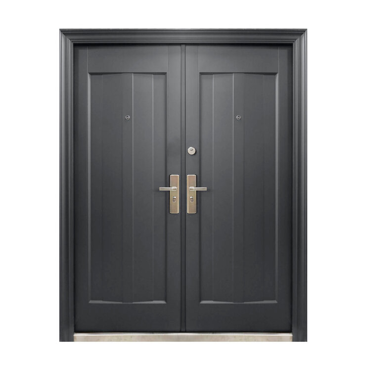 International Door Supply, Puerta de Seguridad Sofia Doble Gris Oxford — Imagen 1 de 4