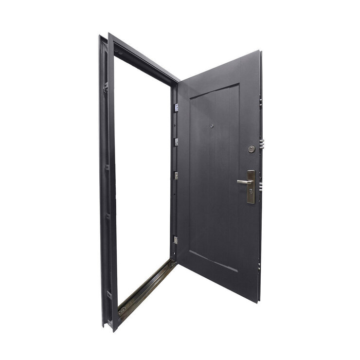 International Door Supply, Puerta de Seguridad Sofia Izquierda Gris Oxford — Imagen 2 de 4