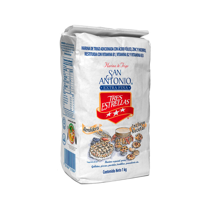 Harina de Trigo Tres Estrellas 4 pack de 1kg — Imagen 2 de 4