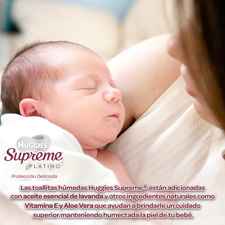 Huggies Supreme Platino Toallitas Húmedas para Bebe 1008 pzas — Imagen 4 de 4