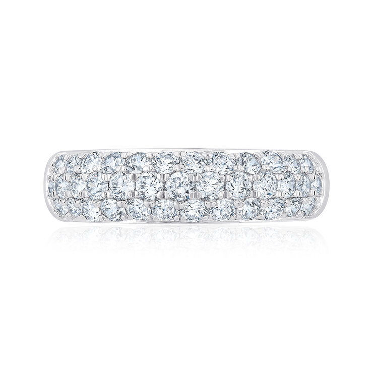 Anillo, 1.00ctw Diamantes, Oro Blanco de 14K — Imagen 2 de 4