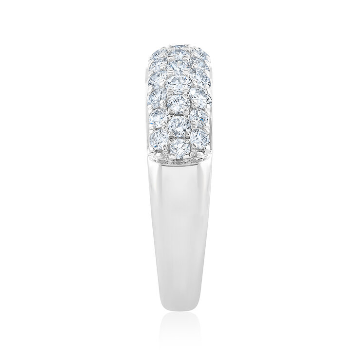 Anillo, 1.00ctw Diamantes, Oro Blanco de 14K — Imagen 3 de 4