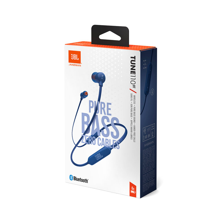 JBL Audífonos Tune 110 Bluetooth Azul — Imagen 1 de 3